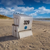 Bild eines Strandkorbes